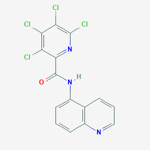 3,4,5,6-tetrachloro-N-(quinolin-5-yl)pyridine-2-carboxamide