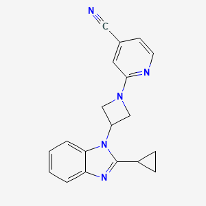 2-[3-(2-Cyclopropylbenzimidazol-1-yl)azetidin-1-yl]pyridine-4-carbonitrile