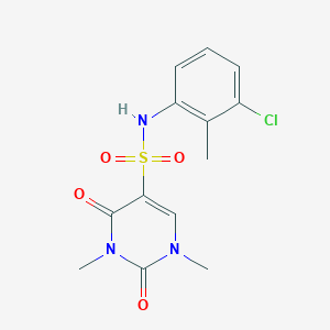 molecular formula C13H14ClN3O4S B2888278 N-(3-chloro-2-methylphenyl)-1,3-dimethyl-2,4-dioxopyrimidine-5-sulfonamide CAS No. 874806-64-1