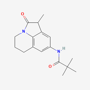 molecular formula C17H22N2O2 B2888285 N-(1-methyl-2-oxo-2,4,5,6-tetrahydro-1H-pyrrolo[3,2,1-ij]quinolin-8-yl)pivalamide CAS No. 898426-52-3
