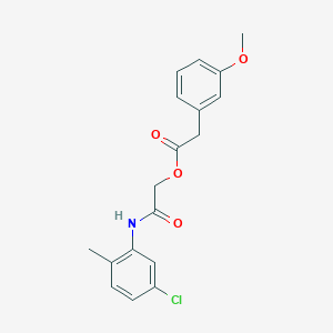 molecular formula C18H18ClNO4 B2888298 2-[(5-Chloro-2-methylphenyl)amino]-2-oxoethyl (3-methoxyphenyl)acetate CAS No. 475237-32-2