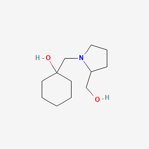 molecular formula C12H23NO2 B2888309 1-((2-(Hydroxymethyl)pyrrolidin-1-yl)methyl)cyclohexan-1-ol CAS No. 1498273-02-1
