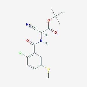 Tert-butyl 2-[(2-chloro-5-methylsulfanylbenzoyl)amino]-2-cyanoacetate