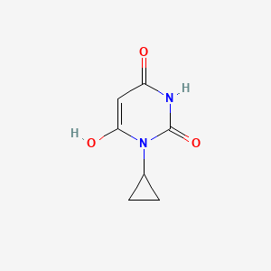 molecular formula C7H8N2O3 B2888315 1-Cyclopropyl-6-hydroxypyrimidine-2,4-dione CAS No. 1565921-86-9