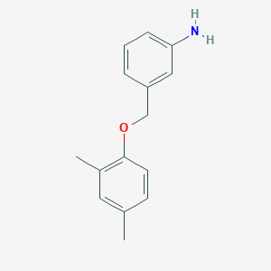 molecular formula C15H17NO B2888322 3-[(2,4-Dimethylphenoxy)methyl]aniline CAS No. 1019112-03-8; 1417570-04-7