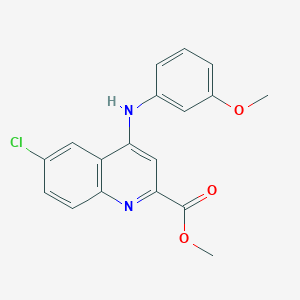 Methyl 6-chloro-4-((3-methoxyphenyl)amino)quinoline-2-carboxylate