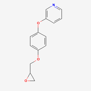 molecular formula C14H13NO3 B2888327 3-[4-(Oxiran-2-ylmethoxy)phenoxy]pyridine CAS No. 2411257-65-1