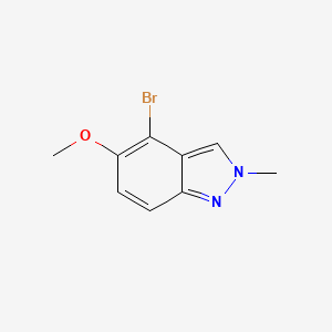 molecular formula C9H9BrN2O B2888329 4-溴-5-甲氧基-2-甲基-吲唑 CAS No. 2092532-64-2