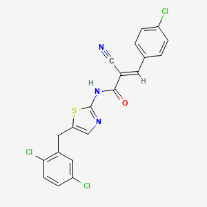 (2E)-3-(4-chlorophenyl)-2-cyano-N-[5-(2,5-dichlorobenzyl)-1,3-thiazol-2-yl]prop-2-enamide