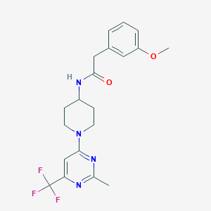 2-(3-methoxyphenyl)-N-{1-[2-methyl-6-(trifluoromethyl)pyrimidin-4-yl]piperidin-4-yl}acetamide
