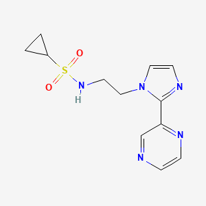 N-(2-(2-(pyrazin-2-yl)-1H-imidazol-1-yl)ethyl)cyclopropanesulfonamide