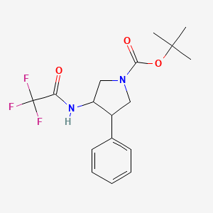 Tert-butyl 3-phenyl-4-(trifluoroacetamido)pyrrolidine-1-carboxylate