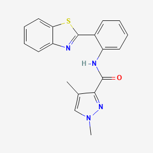 N-(2-(benzo[d]thiazol-2-yl)phenyl)-1,4-dimethyl-1H-pyrazole-3-carboxamide