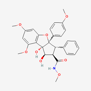 (1R,2R,3S,3Ar,8bS)-1,8b-dihydroxy-N,6,8-trimethoxy-3a-(4-methoxyphenyl)-3-phenyl-2,3-dihydro-1H-cyclopenta[b][1]benzofuran-2-carboxamide