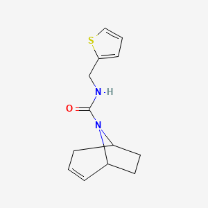 molecular formula C13H16N2OS B2888355 (1R,5S)-N-(thiophen-2-ylmethyl)-8-azabicyclo[3.2.1]oct-2-ene-8-carboxamide CAS No. 1797161-02-4