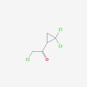 molecular formula C5H5Cl3O B2888364 2-Chloro-1-(2,2-dichlorocyclopropyl)ethanone CAS No. 2416231-70-2