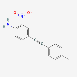 molecular formula C15H12N2O2 B2888365 2-Nitro-4-(p-tolylethynyl)aniline CAS No. 2204040-32-2