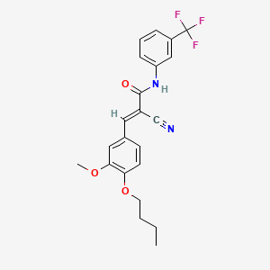 (E)-3-(4-butoxy-3-methoxyphenyl)-2-cyano-N-[3-(trifluoromethyl)phenyl]prop-2-enamide