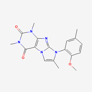 8-(2-methoxy-5-methylphenyl)-1,3,7-trimethyl-1H-imidazo[2,1-f]purine-2,4(3H,8H)-dione