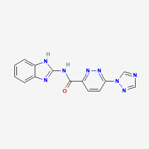 N-(1H-benzo[d]imidazol-2-yl)-6-(1H-1,2,4-triazol-1-yl)pyridazine-3-carboxamide