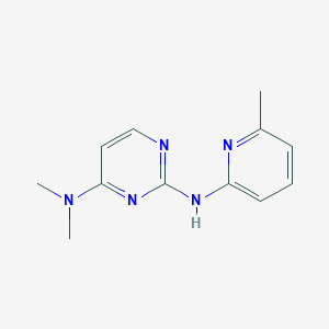 molecular formula C12H15N5 B2888375 N4,N4-dimethyl-N2-(6-methylpyridin-2-yl)pyrimidine-2,4-diamine CAS No. 2309214-99-9
