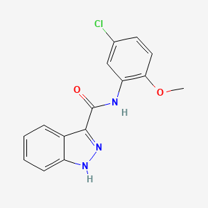 molecular formula C15H12ClN3O2 B2888378 N-(5-chloro-2-methoxyphenyl)-1H-indazole-3-carboxamide CAS No. 946339-76-0