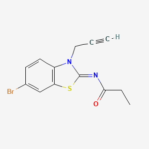 (Z)-N-(6-bromo-3-(prop-2-yn-1-yl)benzo[d]thiazol-2(3H)-ylidene)propionamide