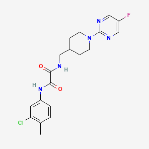 N1-(3-chloro-4-methylphenyl)-N2-((1-(5-fluoropyrimidin-2-yl)piperidin-4-yl)methyl)oxalamide