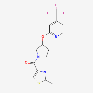 (2-Methylthiazol-4-yl)(3-((4-(trifluoromethyl)pyridin-2-yl)oxy)pyrrolidin-1-yl)methanone