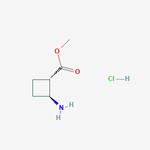 molecular formula C6H12ClNO2 B2888388 反式-2-氨基环丁烷-1-羧酸甲酯盐酸盐 CAS No. 1159279-83-0