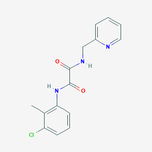 molecular formula C15H14ClN3O2 B2888392 N'-(3-chloro-2-methylphenyl)-N-(pyridin-2-ylmethyl)oxamide CAS No. 797813-85-5