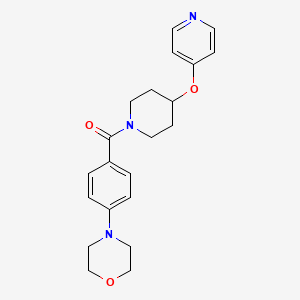 molecular formula C21H25N3O3 B2888396 (4-吗啉基苯基)(4-(吡啶-4-yloxy)哌啶-1-基)甲酮 CAS No. 2034365-35-8