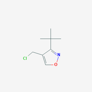 molecular formula C8H12ClNO B2888397 3-Tert-butyl-4-(chloromethyl)-1,2-oxazole CAS No. 2241128-88-9