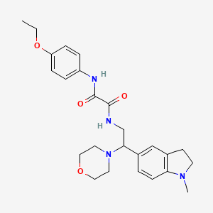 molecular formula C25H32N4O4 B2888399 N1-(4-乙氧苯基)-N2-(2-(1-甲基吲哚-5-基)-2-吗啉乙基)草酰胺 CAS No. 922014-95-7