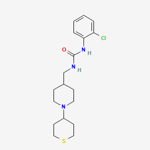 1-(2-chlorophenyl)-3-((1-(tetrahydro-2H-thiopyran-4-yl)piperidin-4-yl)methyl)urea