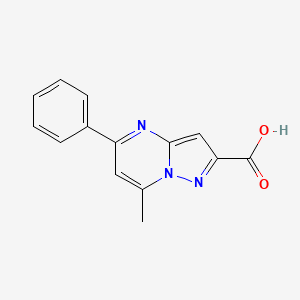 molecular formula C14H11N3O2 B2888406 7-甲基-5-苯基吡唑并[1,5-a]嘧啶-2-羧酸 CAS No. 312922-05-7