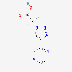 2-Methyl-2-(4-pyrazin-2-yltriazol-1-yl)propanoic acid