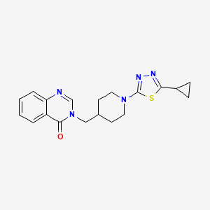3-[[1-(5-Cyclopropyl-1,3,4-thiadiazol-2-yl)piperidin-4-yl]methyl]quinazolin-4-one
