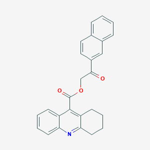 molecular formula C26H21NO3 B288842 2-(2-Naphthyl)-2-oxoethyl 1,2,3,4-tetrahydro-9-acridinecarboxylate 