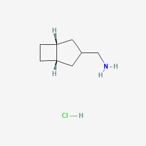 molecular formula C8H16ClN B2888423 [(1S,5R)-3-双环[3.2.0]庚基]甲胺；盐酸盐 CAS No. 2413848-91-4