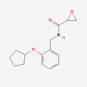 molecular formula C15H19NO3 B2888431 N-[(2-Cyclopentyloxyphenyl)methyl]oxirane-2-carboxamide CAS No. 2411219-75-3