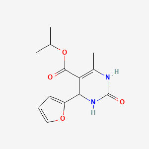 molecular formula C13H16N2O4 B2888434 Methylethyl 6-(2-furyl)-4-methyl-2-oxo-1,3,6-trihydropyrimidine-5-carboxylate CAS No. 446252-18-2