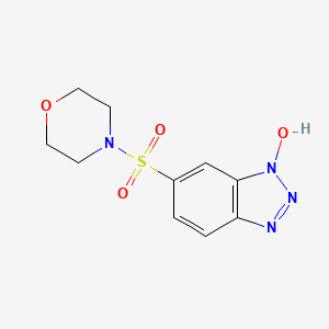 molecular formula C10H12N4O4S B2888438 6-(吗啉-4-磺酰基)-1H-1,2,3-苯并三唑-1-醇 CAS No. 571154-96-6
