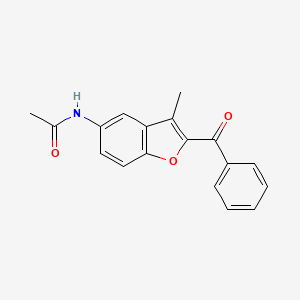 N-(2-benzoyl-3-methyl-1-benzofuran-5-yl)acetamide