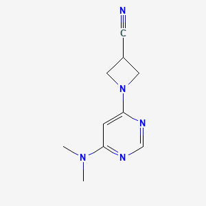 molecular formula C10H13N5 B2888447 1-(6-(Dimethylamino)pyrimidin-4-yl)azetidine-3-carbonitrile CAS No. 2034605-17-7