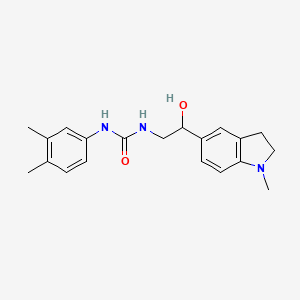 molecular formula C20H25N3O2 B2888453 1-(3,4-Dimethylphenyl)-3-(2-hydroxy-2-(1-methylindolin-5-yl)ethyl)urea CAS No. 1705755-45-8