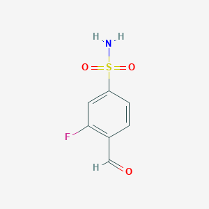 3-Fluoro-4-formylbenzene-1-sulfonamide