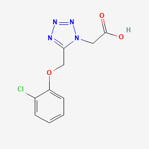 molecular formula C10H9ClN4O3 B2888470 2-(5-((2-Chlorophenoxy)methyl)-1H-tetrazol-1-yl)acetic acid CAS No. 1266867-15-5