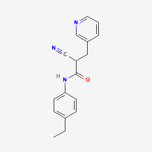 molecular formula C17H17N3O B2888471 2-氰基-N-(4-乙基苯基)-3-吡啶-3-基丙酰胺 CAS No. 483359-30-4