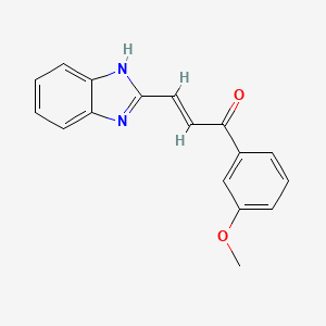 molecular formula C17H14N2O2 B2888478 (E)-3-(1H-苯并[d]咪唑-2-基)-1-(3-甲氧基苯基)丙-2-烯-1-酮 CAS No. 1448140-44-0